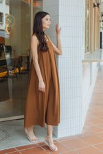 YUKI LINEN VBACK MAXI DRESS