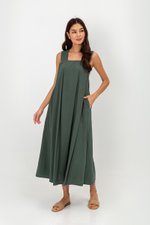 YUKI LINEN VBACK MAXI DRESS