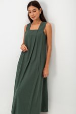 YUKI LINEN VBACK MAXI DRESS