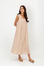 YUKI LINEN VBACK MAXI DRESS