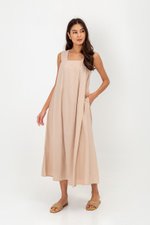 YUKI LINEN VBACK MAXI DRESS