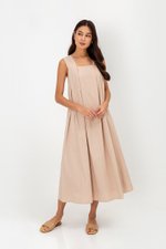 YUKI LINEN VBACK MAXI DRESS
