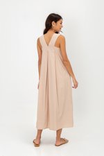 YUKI LINEN VBACK MAXI DRESS