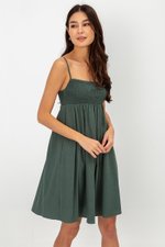 CAROLYN SMOCKED MINI DRESS