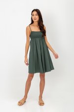 CAROLYN SMOCKED MINI DRESS