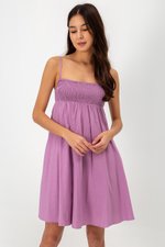 CAROLYN SMOCKED MINI DRESS