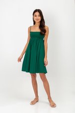 CAROLYN SMOCKED MINI DRESS
