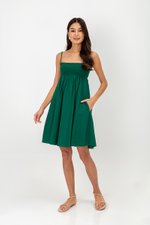 CAROLYN SMOCKED MINI DRESS