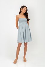 CAROLYN SMOCKED MINI DRESS