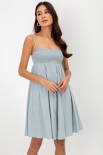 CAROLYN SMOCKED MINI DRESS