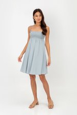 CAROLYN SMOCKED MINI DRESS