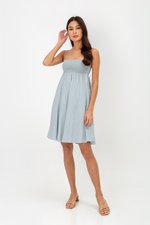 CAROLYN SMOCKED MINI DRESS