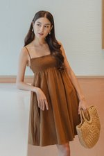 CAROLYN SMOCKED MINI DRESS