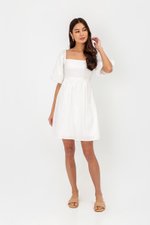 ROSE PUFF SLEEVE MINI DRESS ROSE PUFF SLEEVE MINI DRESS
