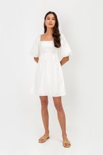 ROSE PUFF SLEEVE MINI DRESS ROSE PUFF SLEEVE MINI DRESS