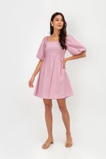 ROSE PUFF SLEEVE MINI DRESS ROSE PUFF SLEEVE MINI DRESS