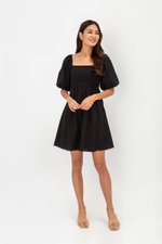 ROSE PUFF SLEEVE MINI DRESS ROSE PUFF SLEEVE MINI DRESS