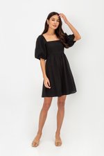 ROSE PUFF SLEEVE MINI DRESS ROSE PUFF SLEEVE MINI DRESS