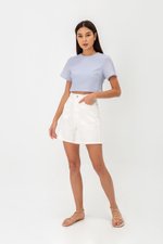 LERANE TEXTURED BOXY CROP TOP