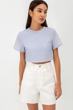 LERANE TEXTURED BOXY CROP TOP