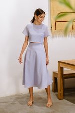 LERANE TEXTURED BOXY CROP TOP