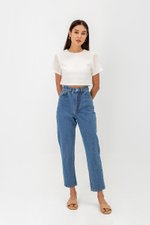 LERANE TEXTURED BOXY CROP TOP