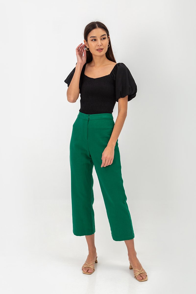 AMAELIA PUFF SLEEVE SMOCKED TOP