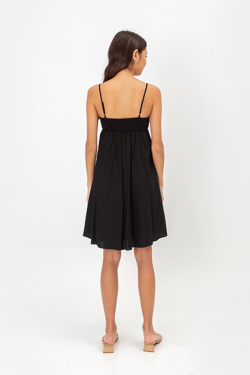 CAROLYN SMOCKED MINI DRESS