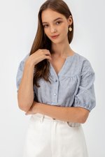 MILA EYELET PUFF SLEEVE TOP