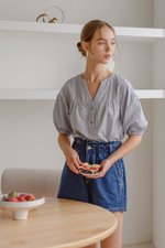 MILA EYELET PUFF SLEEVE TOP