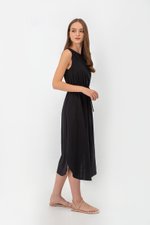 ANGELIKA DRAWSTRING WAIST MIDI DRESS ANGELIKA DRAWSTRING WAIST MIDI DRESS