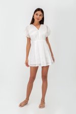 CHANTAL V NECK EYELET ROMPER