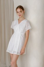 CHANTAL V NECK EYELET ROMPER