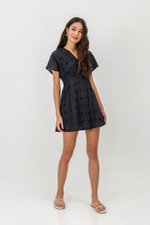 CHANTAL V NECK EYELET ROMPER