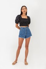 DASHA FLORAL SMOCKED PUFF SLEEVE TOP DASHA FLORAL SMOCKED PUFF SLEEVE TOP