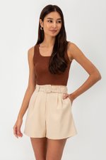 IVE BELTED TAILORED SHORTS