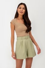 IVE BELTED TAILORED SHORTS