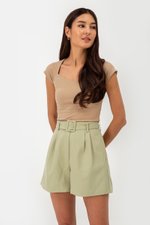 IVE BELTED TAILORED SHORTS