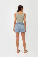 KAIROS DENIM PAPERBAG SHORTS