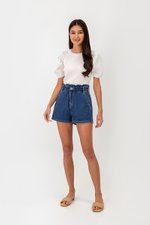 KAIROS DENIM PAPERBAG SHORTS