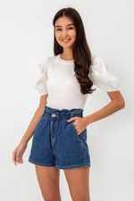 KAIROS DENIM PAPERBAG SHORTS