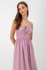 ADELITA ELASTIC RIBBON TIE MAXI DRESS