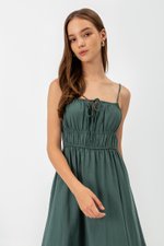 ADELITA ELASTIC RIBBON TIE MAXI DRESS