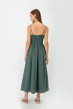 ADELITA ELASTIC RIBBON TIE MAXI DRESS
