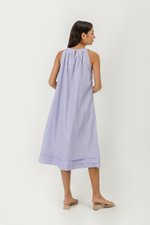 MADELAINE PLEATED MIDI DRESS W BELT