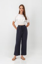 JACE DRAWSTRING WAIST COTTON PANTS JACE DRAWSTRING WAIST COTTON PANTS