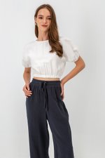 JACE DRAWSTRING WAIST COTTON PANTS JACE DRAWSTRING WAIST COTTON PANTS