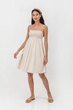 CAROLYN SMOCKED MINI DRESS