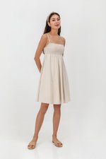 CAROLYN SMOCKED MINI DRESS