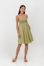 CAROLYN SMOCKED MINI DRESS